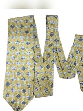 Ermenegildo Zegna Multicolor Diamond Silk Neck Tie Made in Italy